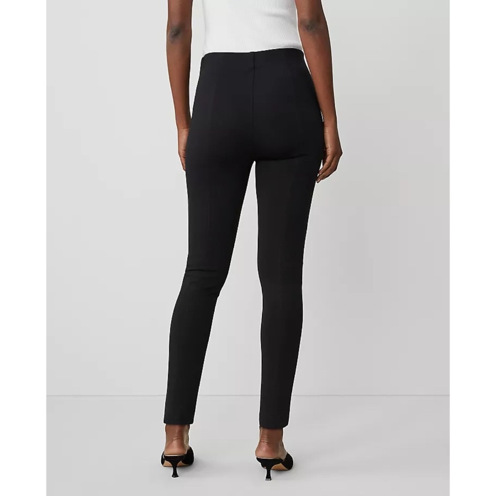 Ann Taylor Seamed Faux Leather Leggings - Picture 5 of 8